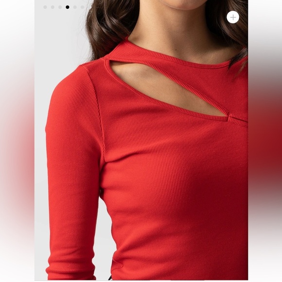 Saint + Sofia Reveal Ribbed Long Sleeve Knit Shirt size 8 US. Snug fit. - Picture 6 of 7